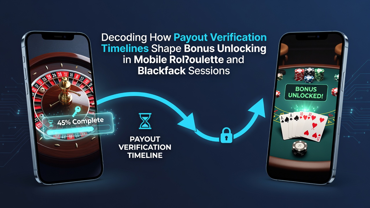 Mobiele roulette en blackjack sessies met verificatieprocessen voor uitbetalingen en bonussen