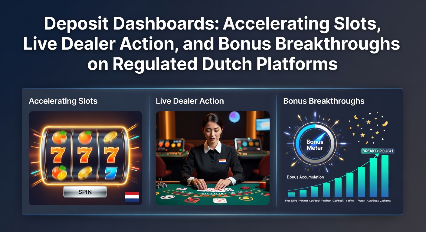 Schermafbeelding van een modern stortingsdashboard op een Nederlands online casino platform, met snelle iDEAL-opties en directe toegang tot slots en live tafels