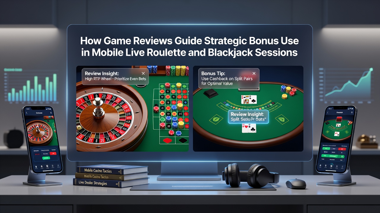Speler die mobiele live blackjack sessie bekijkt met reviewdata
