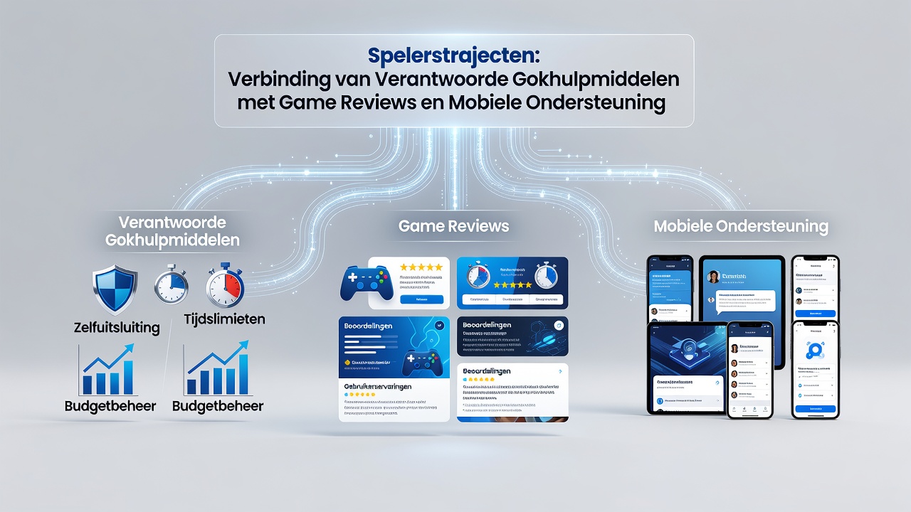 Mobiele app interface met verantwoord gokken tools en spelrecensies in Nederlandse casino context